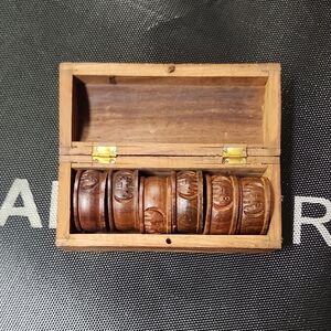 Carved Elephant Napkin Rings Made In India #6